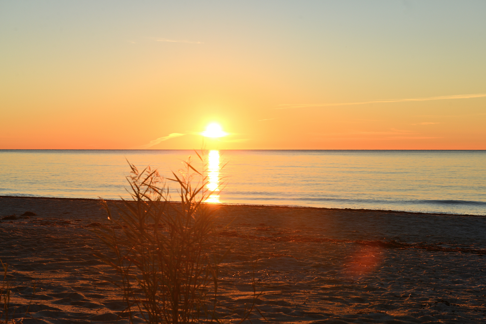 Sonnenuntergang am Weststrand