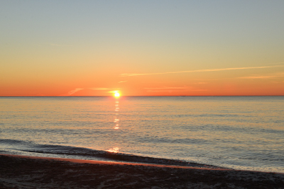 Sonnenuntergang am Weststrand